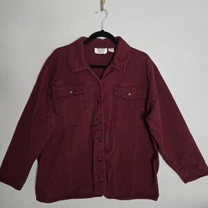 Mainstreet Blues Vintage Country Western Denim Jean Shacket Brass Plus Size